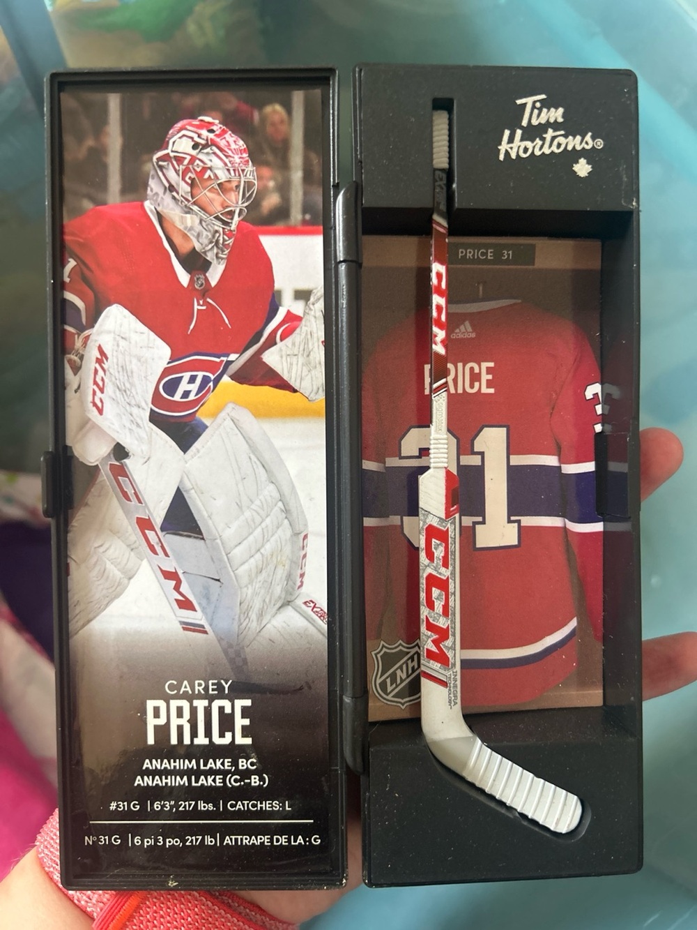 Tim Hortons NHL Mini Stick — Carey Price #31 Canadiens